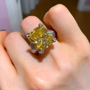 Judith Ripka Silver Large Fontaine Ring